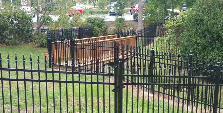 Black Fence Surrounding a Park—Peak Fence System in Franklin, NC