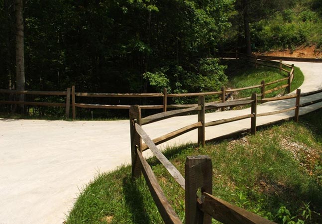 Wood Fence on the Side of the Road—Peak Fence System in Franklin, NC