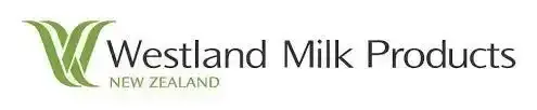 the logo for westland milk products new zealand is green and white .