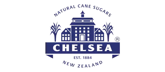 the logo for chelsea natural cane sugars new zealand