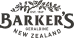 a black and white logo for barker 's new zealand