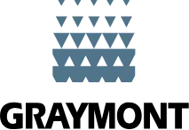 the logo for graymont is a crown with triangles on it .