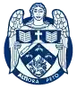 a coat of arms with a woman holding a book and a cross .