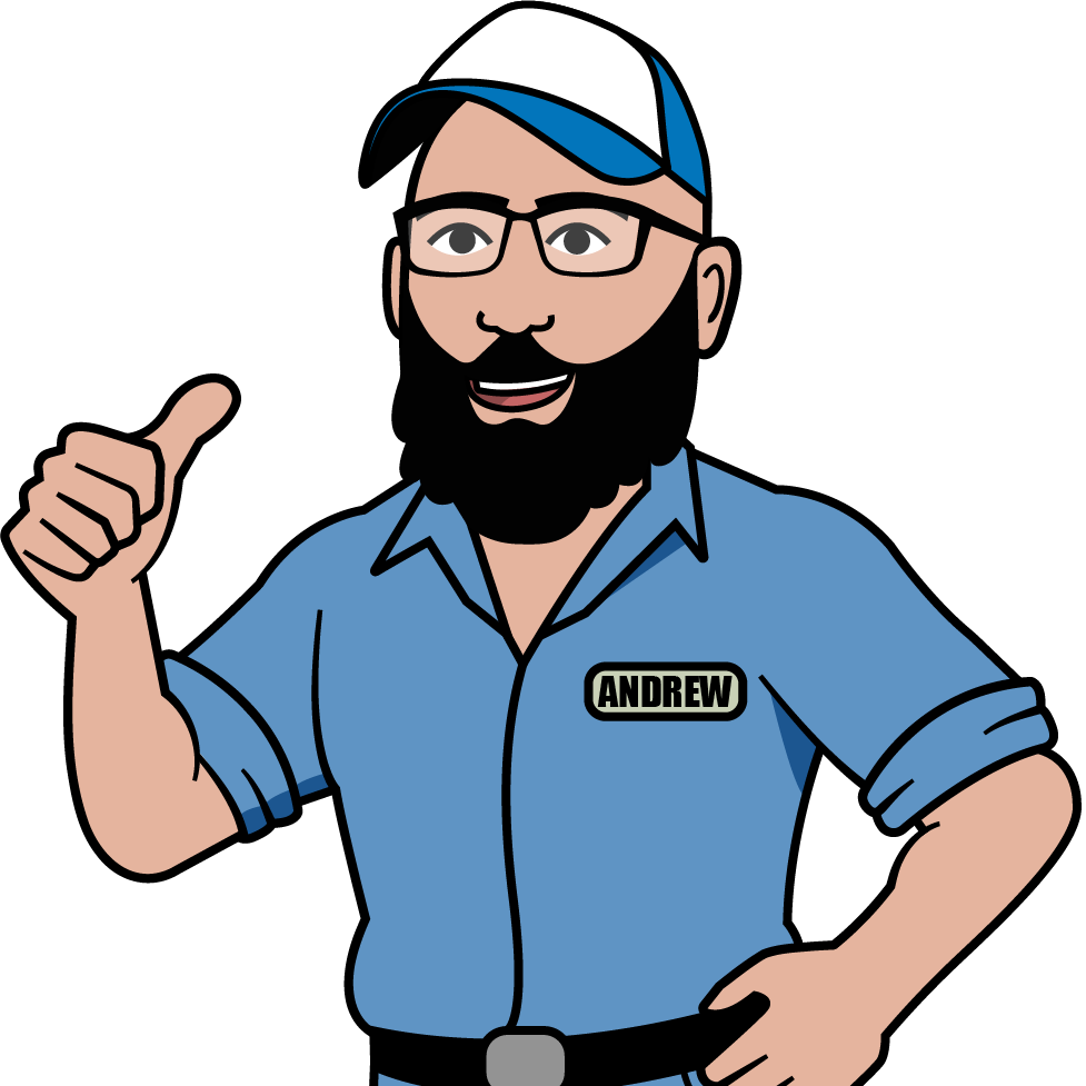 A cartoon of a man with a beard and glasses giving a thumbs up.