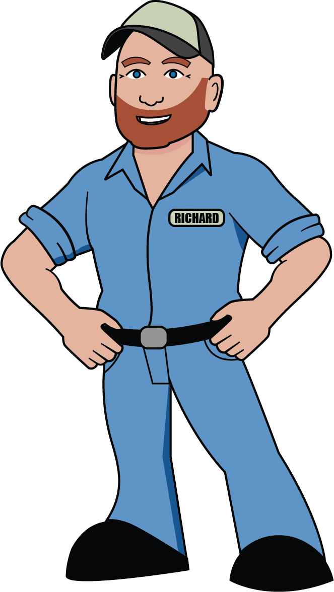 Richard cartoon from Stoneback Appliance in Lawrence KS