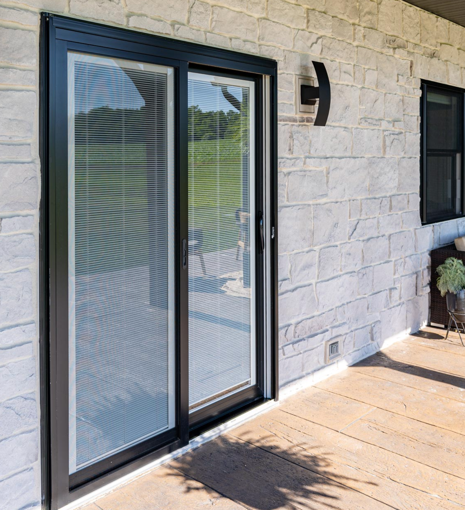 black sliding glass patio doors 