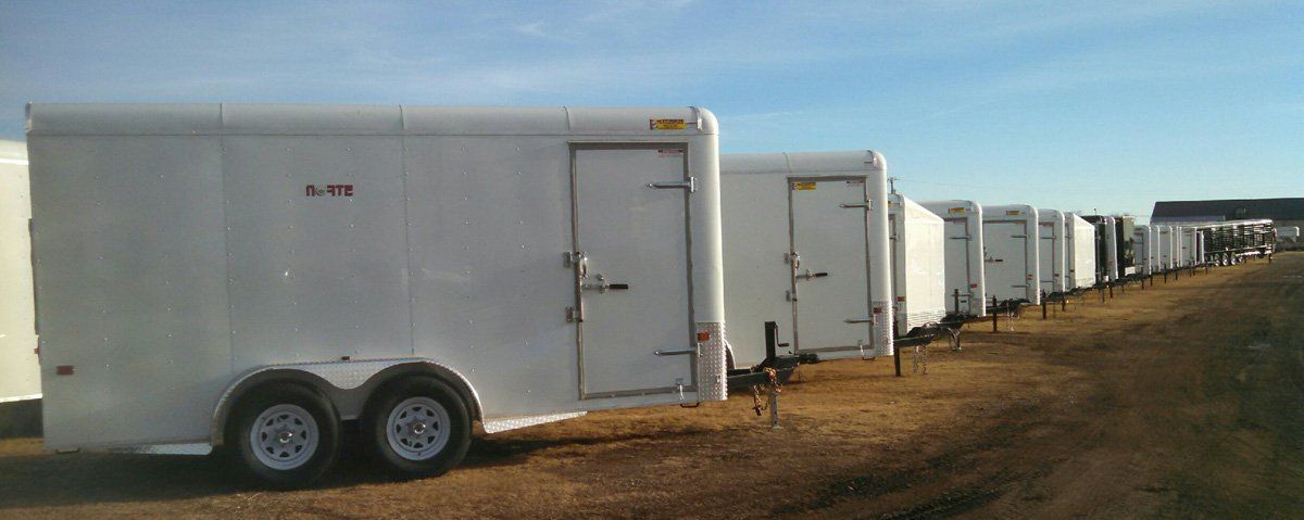 Cargo trailers at Bell Trailerplex in Amarillo, TX