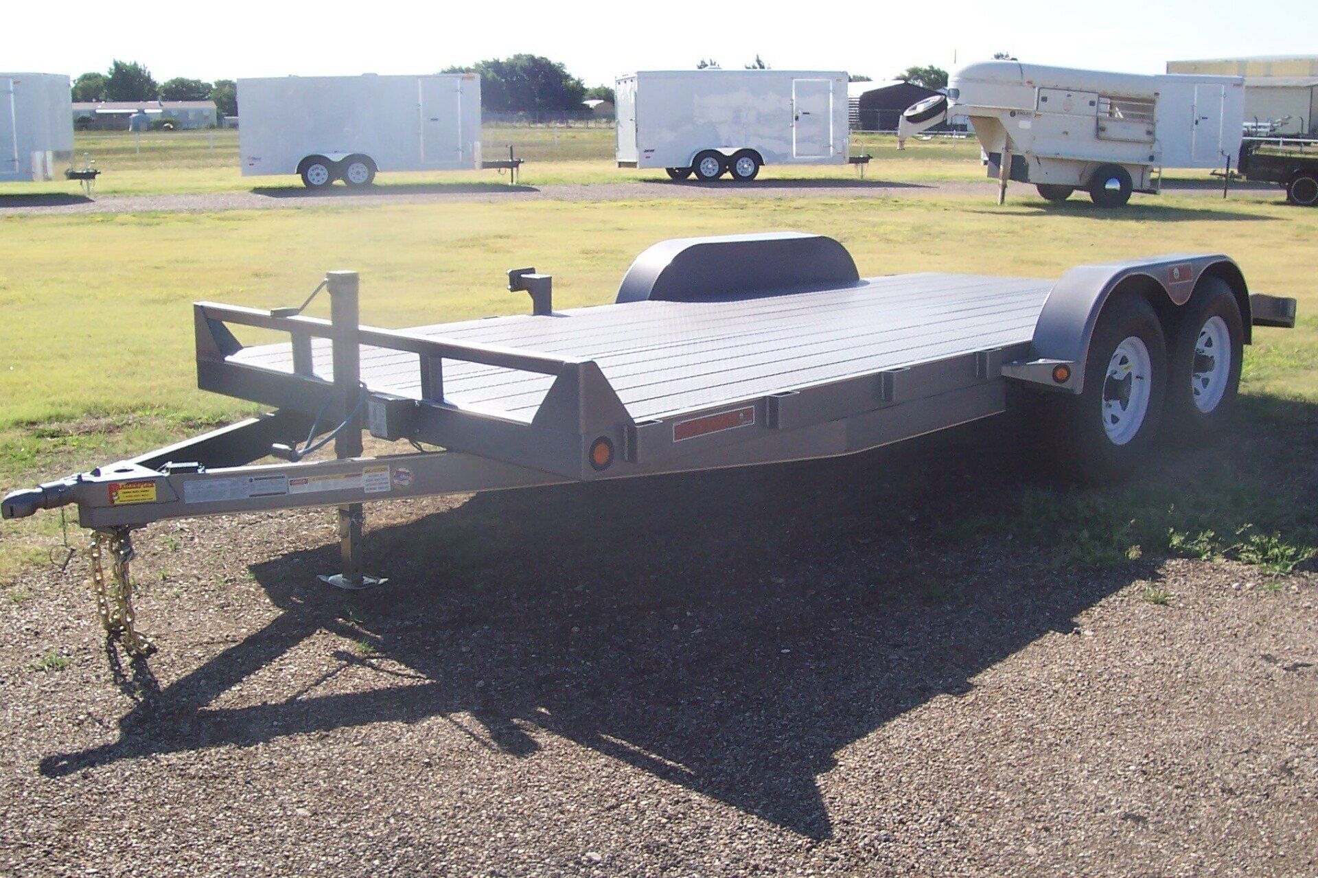 Silver Car Hauler trailer from Bell Trailerplex in Amarillo, TX