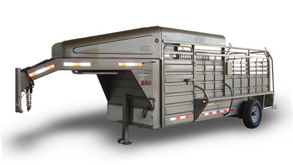 Silver Livestock trailer from Bell Trailerplex in Amarillo, TX