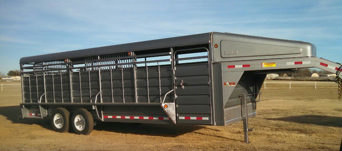 Gray Livestock trailer from Bell Trailerplex in Amarillo, TX