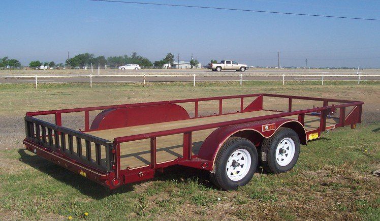 Red Utility trailer at Bell Trailerplax in Amarillo, TX