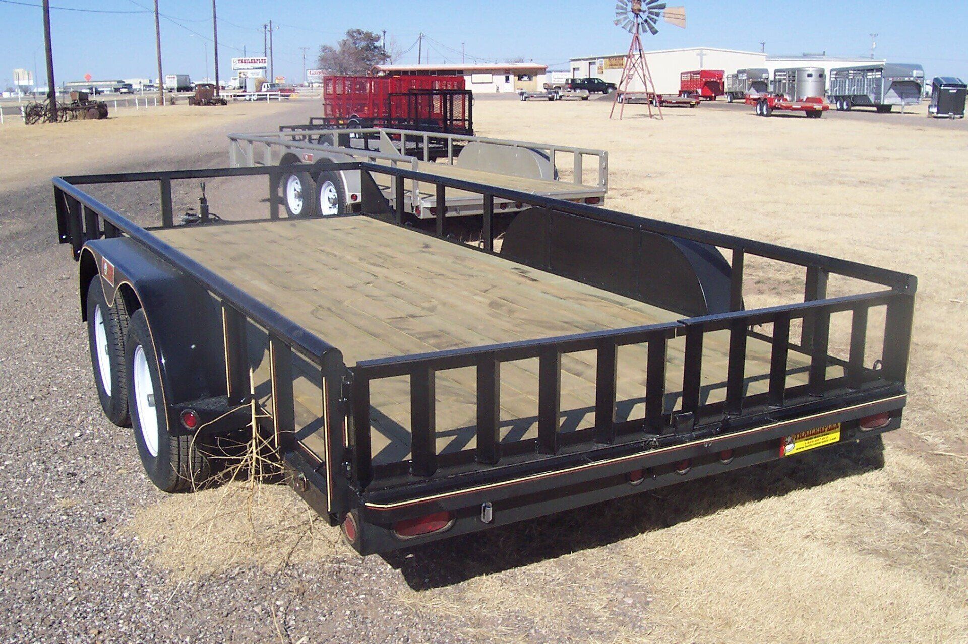 Black Utility trailer from Bell Trailerplex in Amarillo, TX