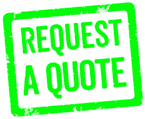 a green stamp that says request a quote