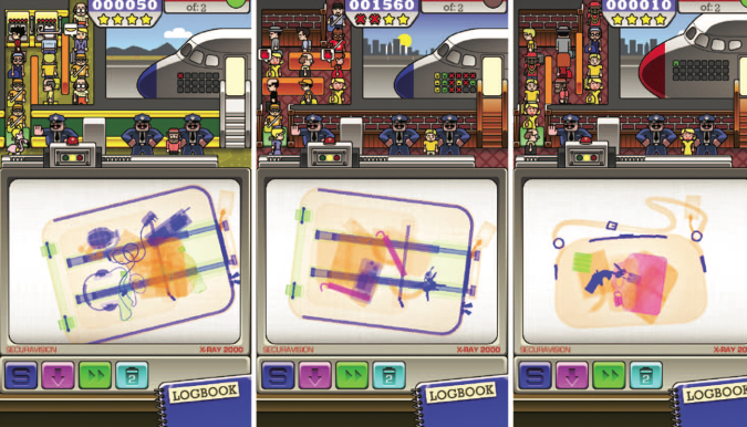three screenshots of a game with the word logbook at the bottom