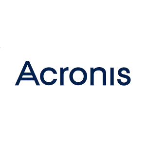 The acronis logo is on a white background.
