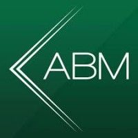 A green background with the abm logo on it.