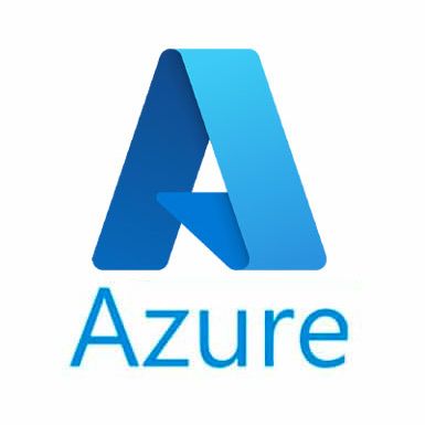 A blue azure logo on a white background