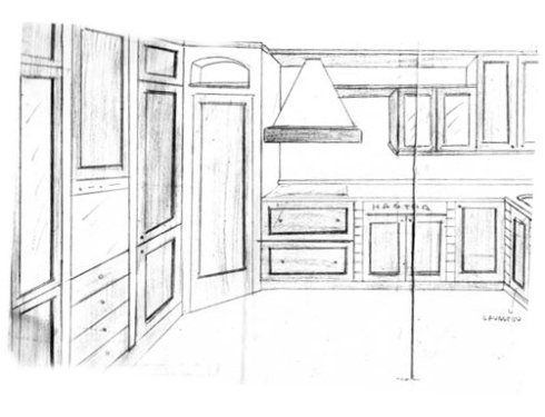 progetto di una cucina angolare