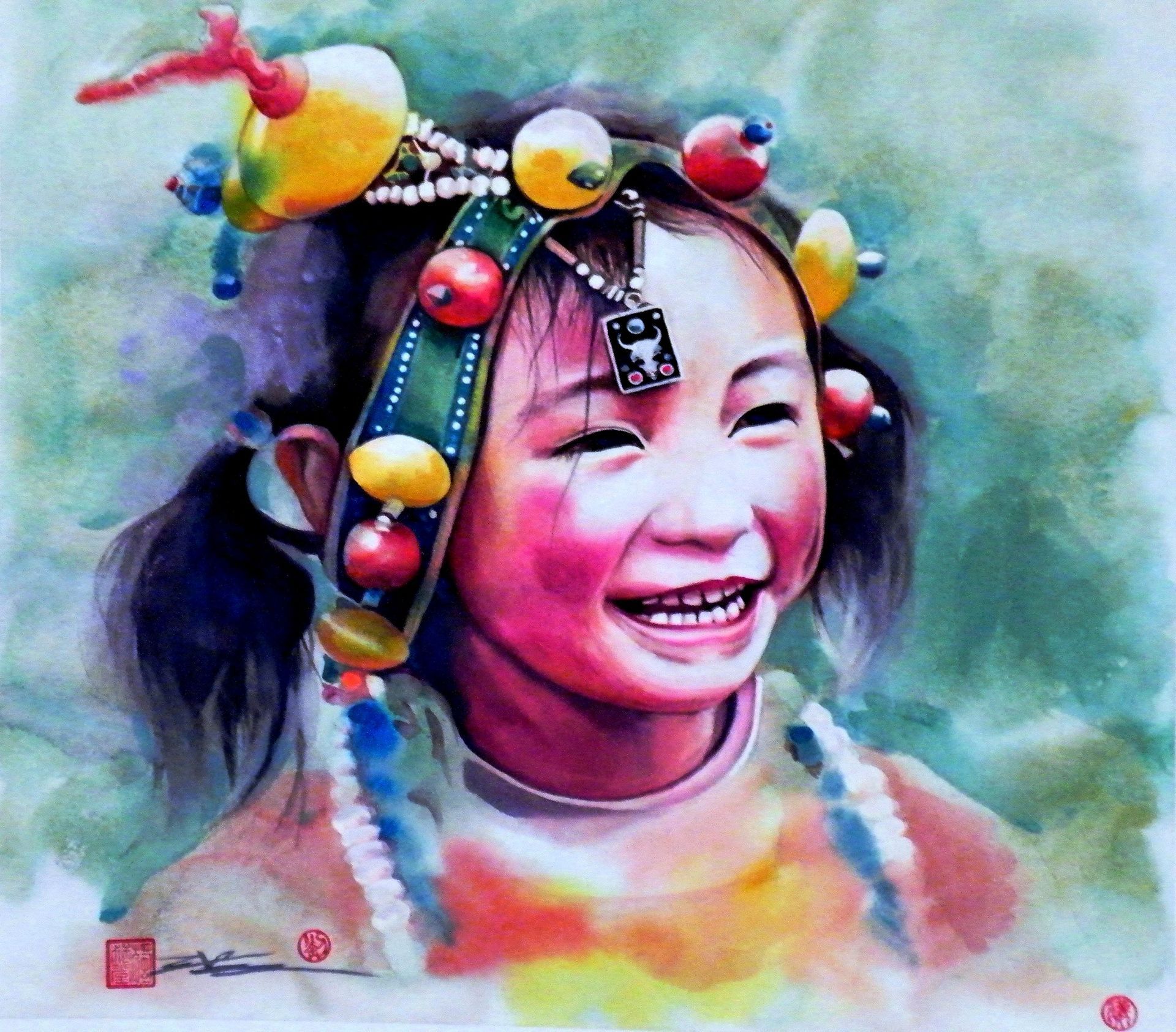 童顏系列之一 — 藏族女孩