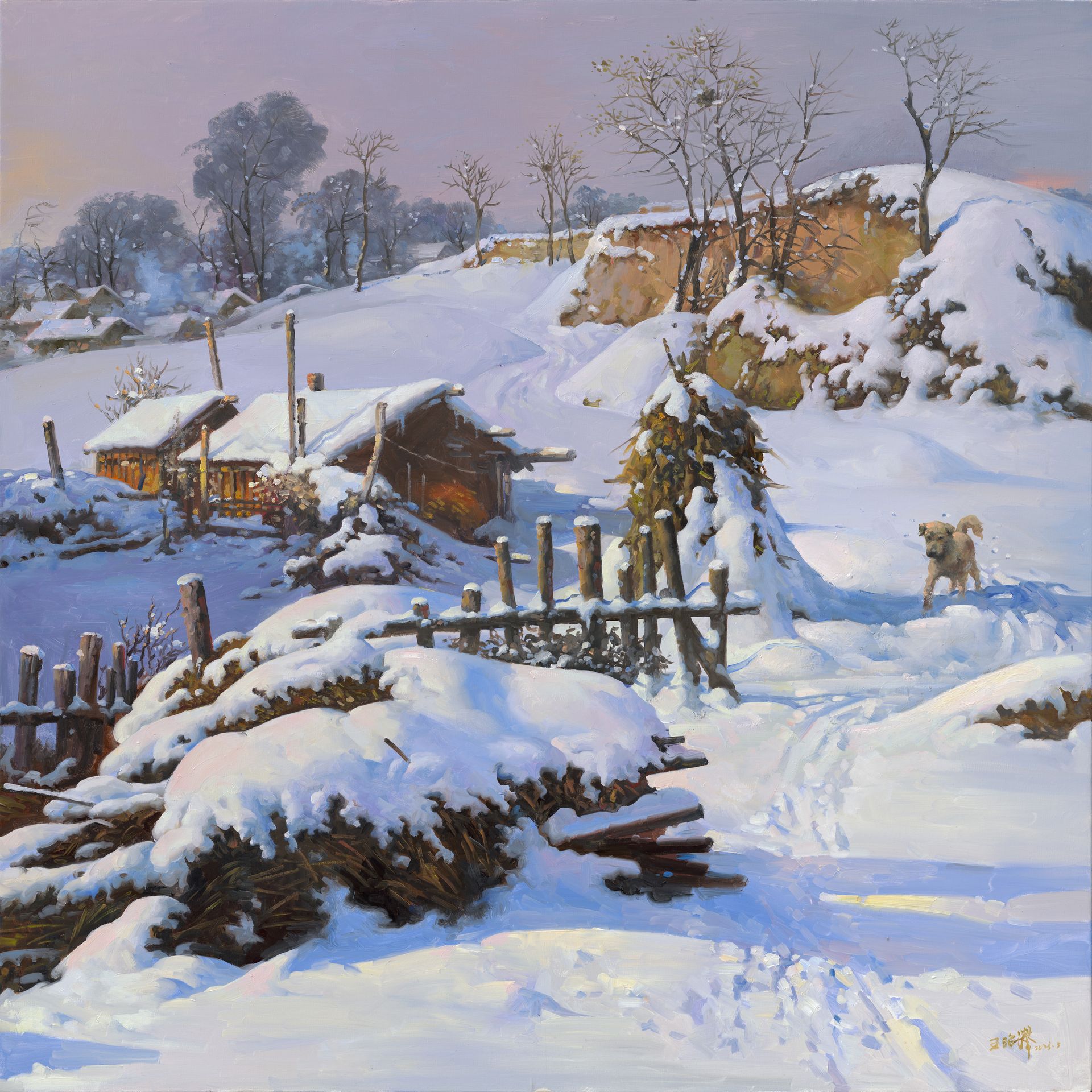 雪之韻系列《山村雪霽》