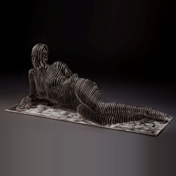 The woman leaning against