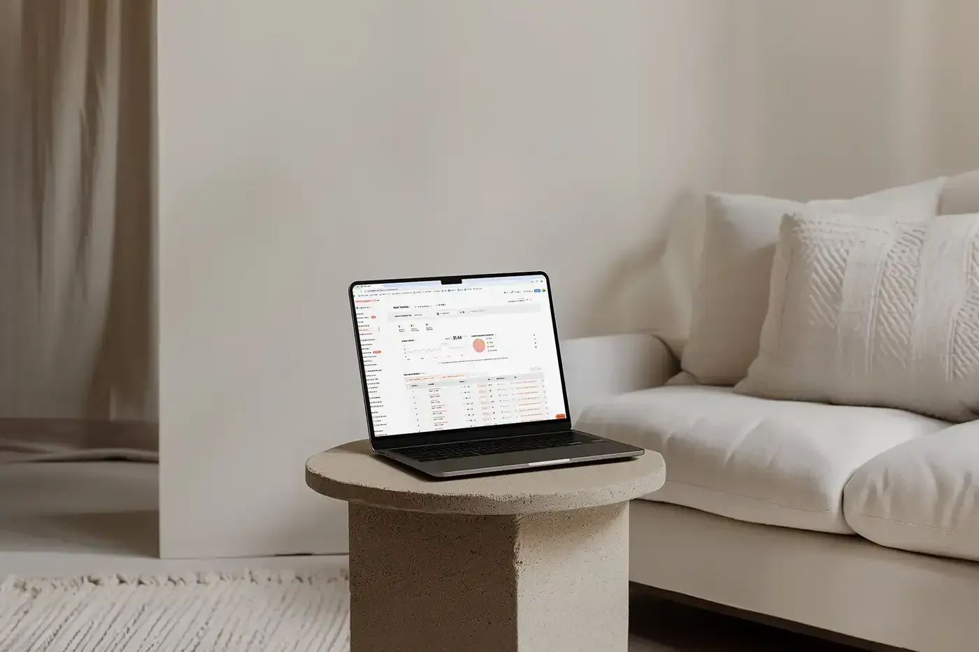 SEO Keyword rankings on a laptop
