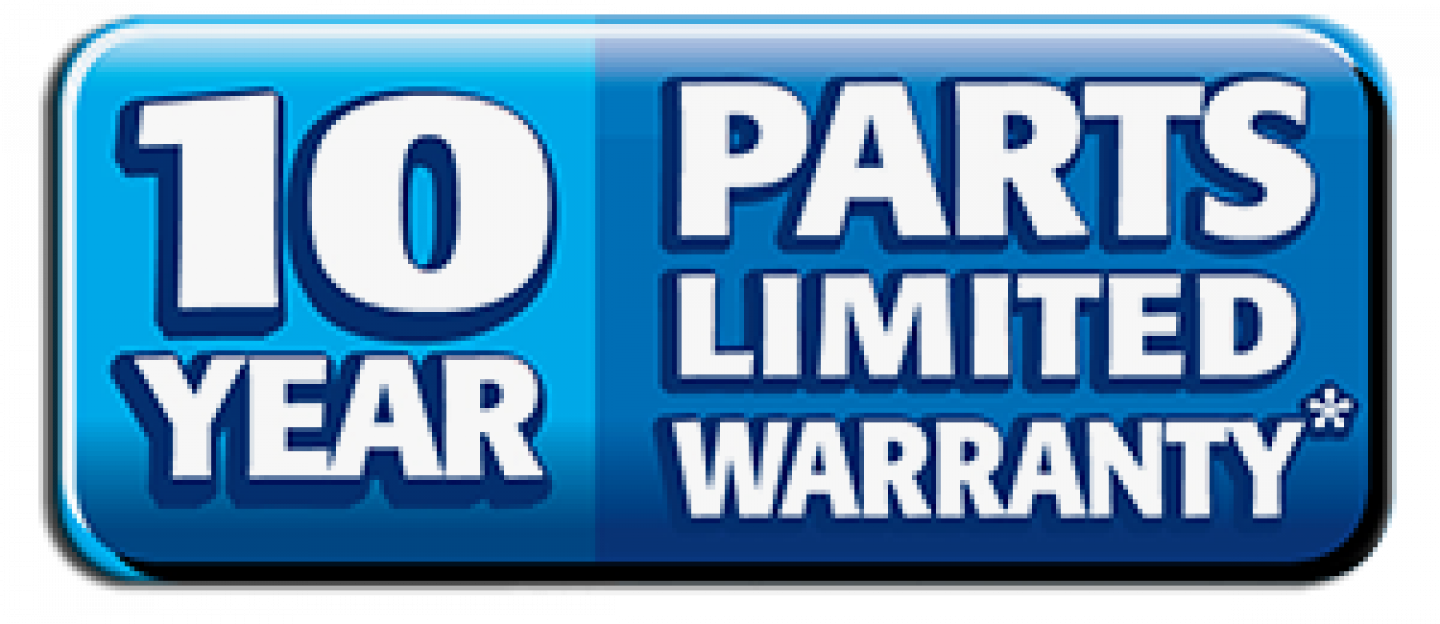 10 Year Parts Limited Warranty