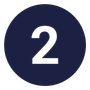 White number 2 in a dark blue circle.