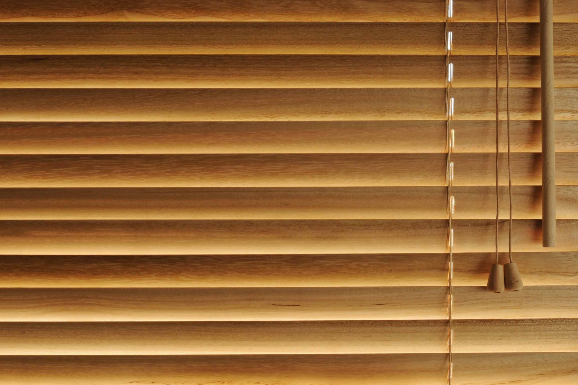 A Close Up Of A Wooden Blind — Alpharetta, GA — Creative Windows By Carol