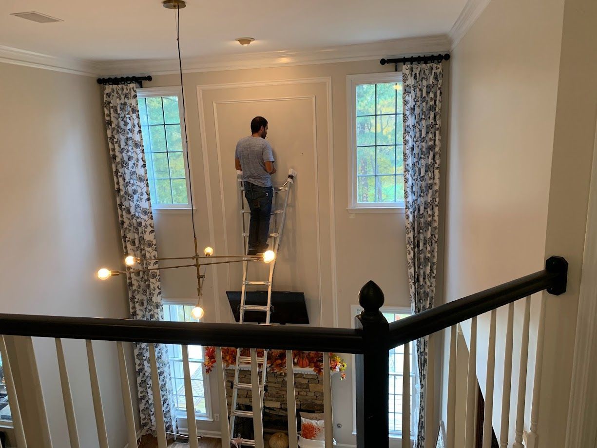 Man Is Installing A Sliding Glass — Alpharetta, GA — Creative Windows By Carol Man Is Installing A Sliding Glass — Alpharetta, GA — Creative Windows By Carol