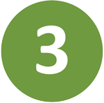The number three is in a green circle.