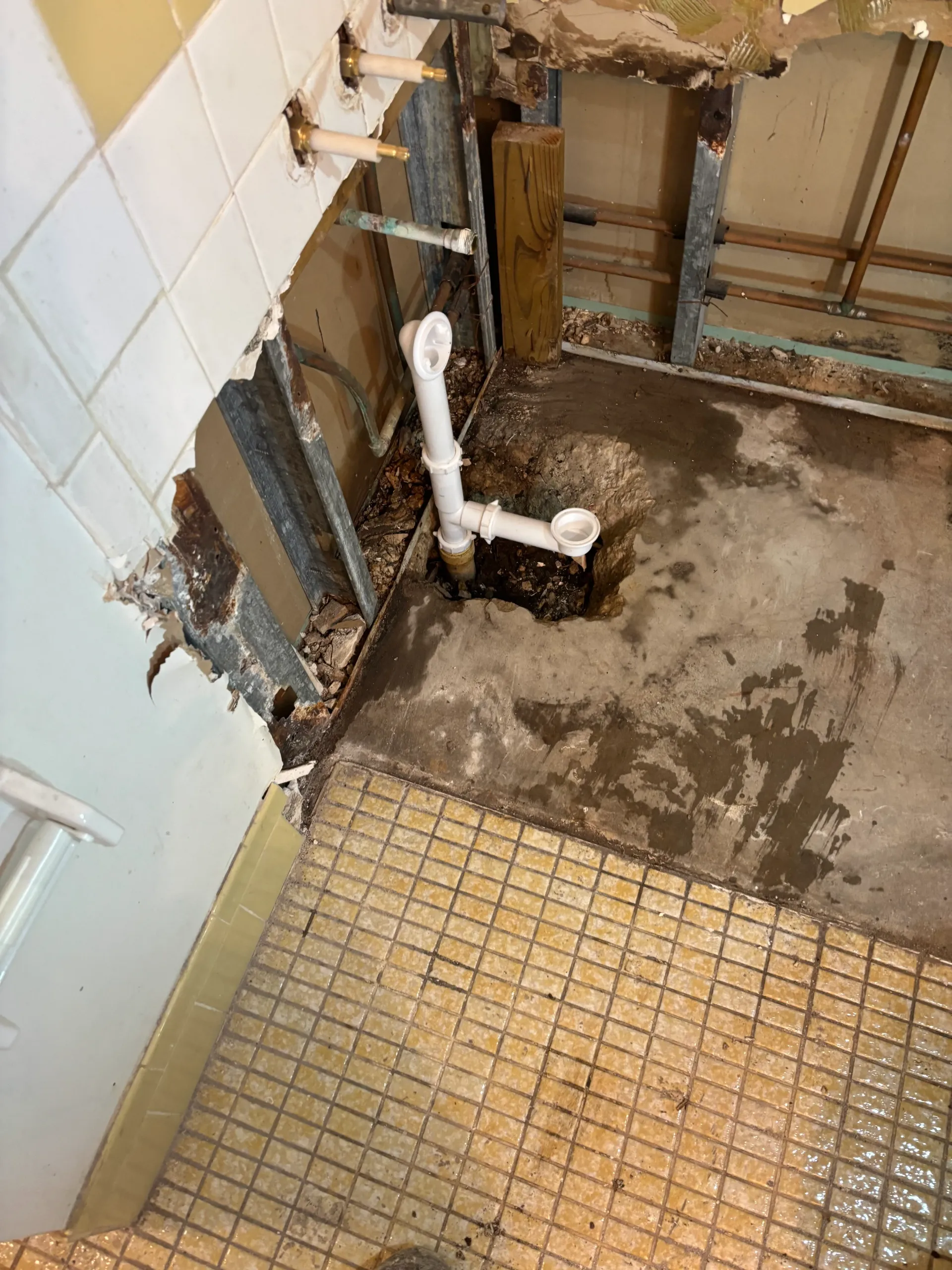 Drywall repair after plumbing work in Lauderdale Lakes