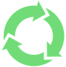 Rotating recycle icon