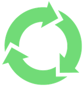 Rotating recycle icon