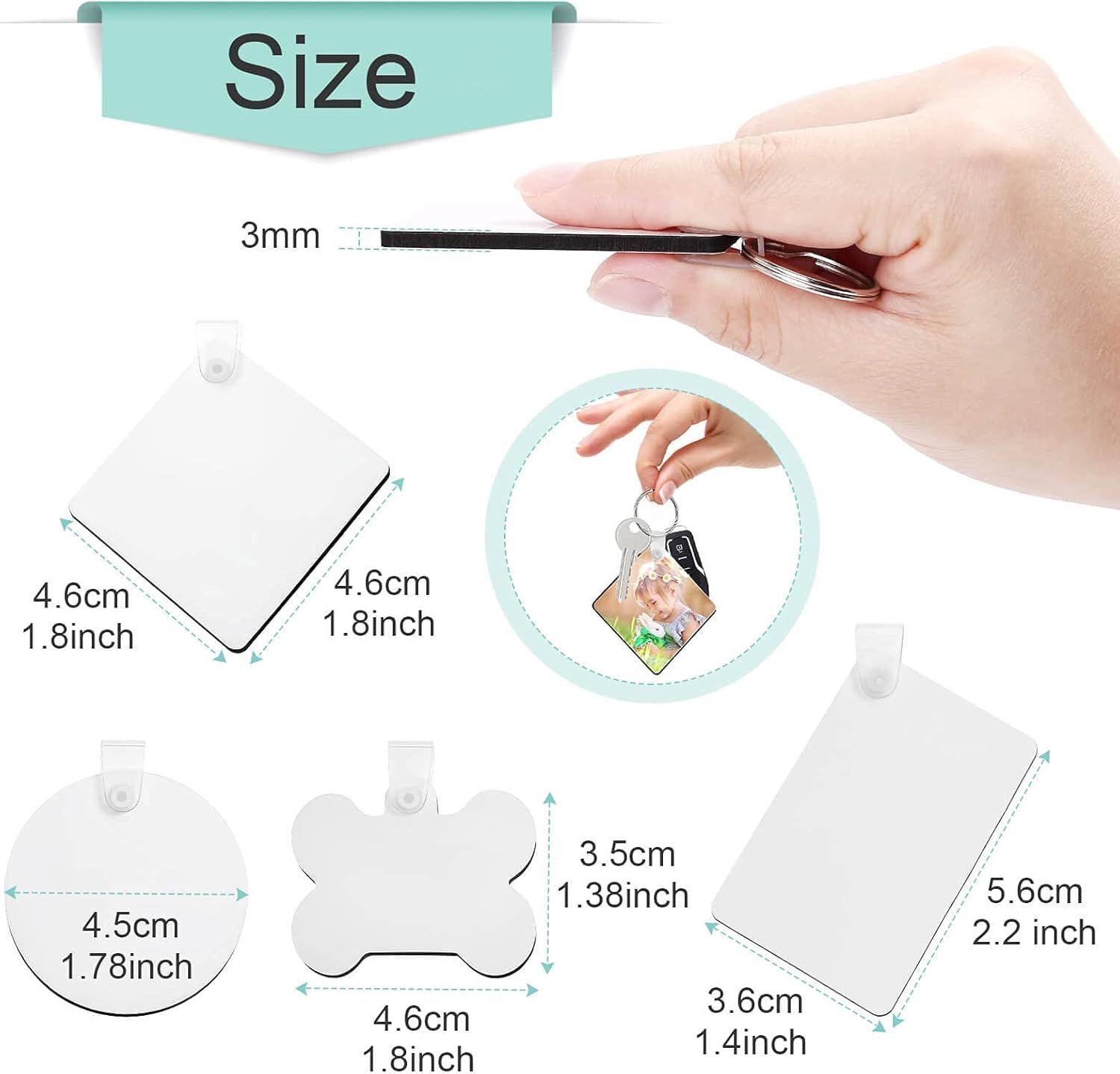 Sublimation Keychain Blanks