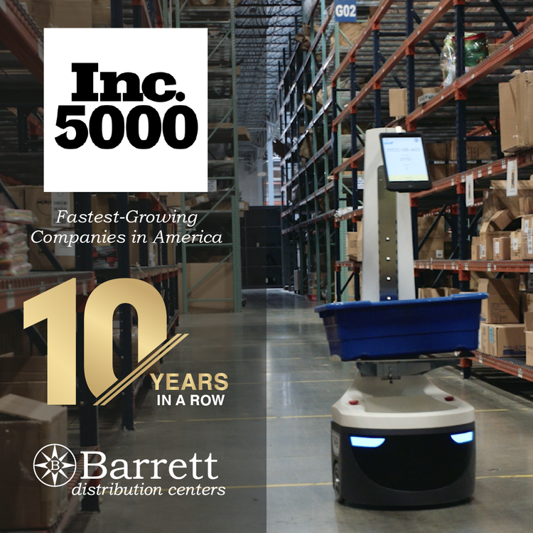 Barrett Distribution Centers Named to the 2021 Inc. 500