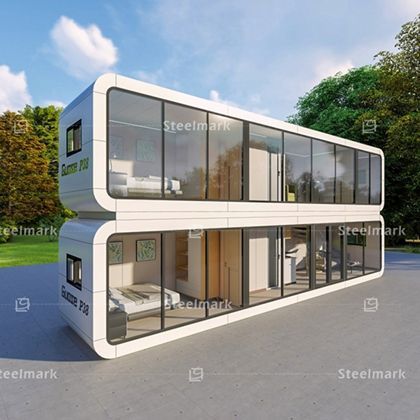 Prefabricated building design Mobile two story apple pod
