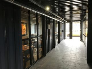 glass doors and windows of a shop