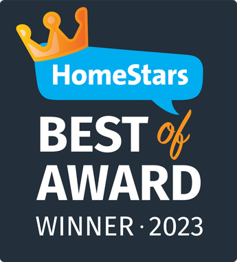 A logo for homestars best of award winner in 2023