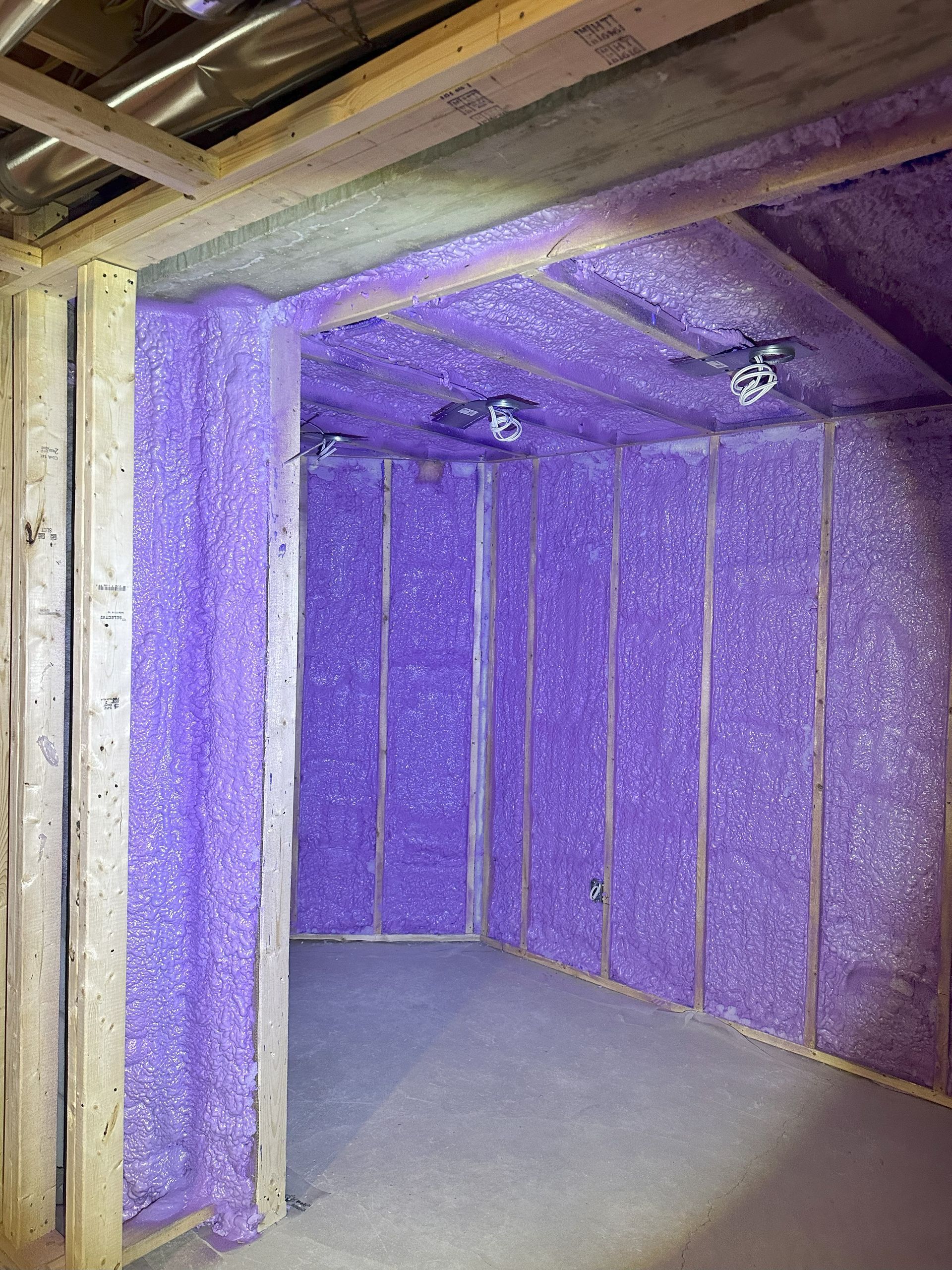 Energy-saving renovations using 2 pound closed-cell spray foam insulation