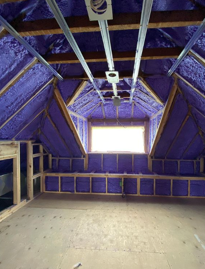 Closed-cell spray foam application