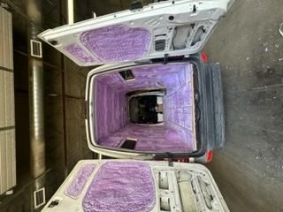 Spray foam insulation in a cargo van