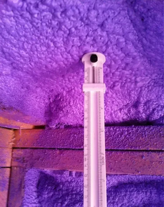 measuring foam depth