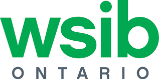 The logo for wsib ontario is green and white on a white background.