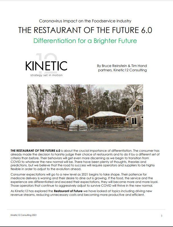 The restaurant of the future 6.0 differentiation for a brighter future
