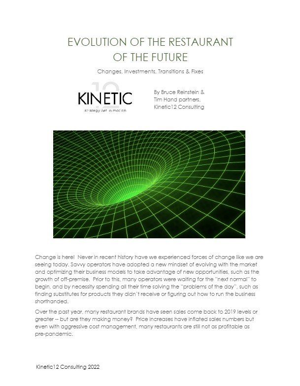 A brochure about the evolution of the restaurant of the future.