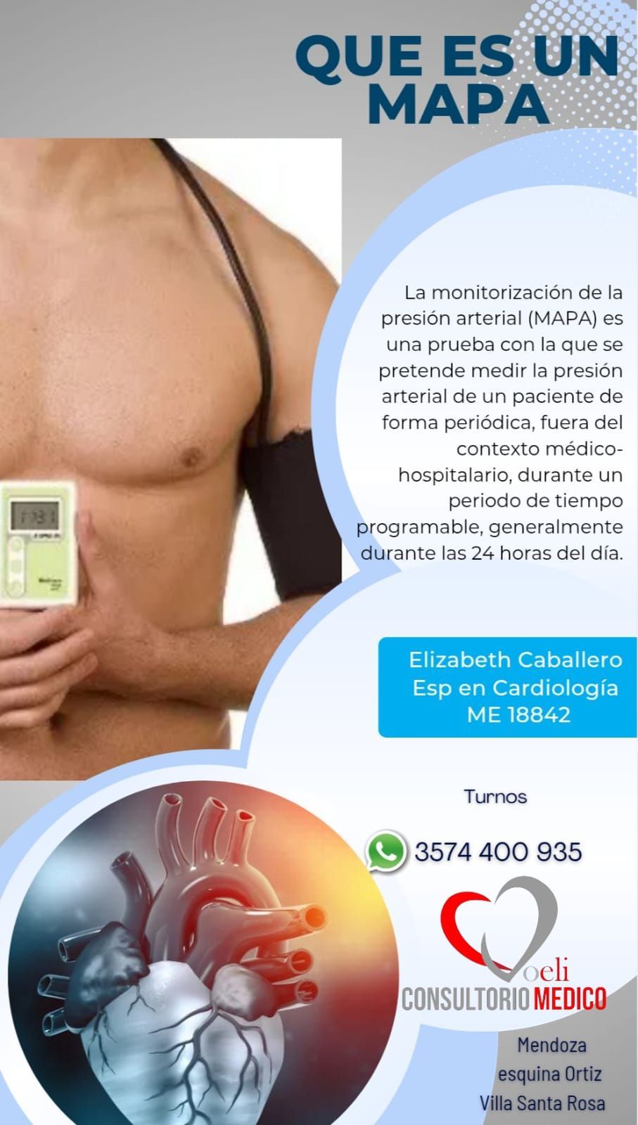 Un hombre sostiene un monitor cardíaco en su pecho.