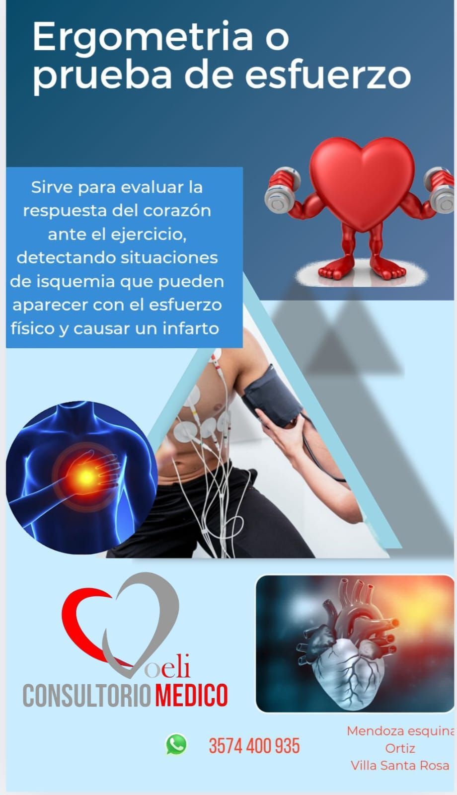 Un cartel en español sobre el corazón de una persona.