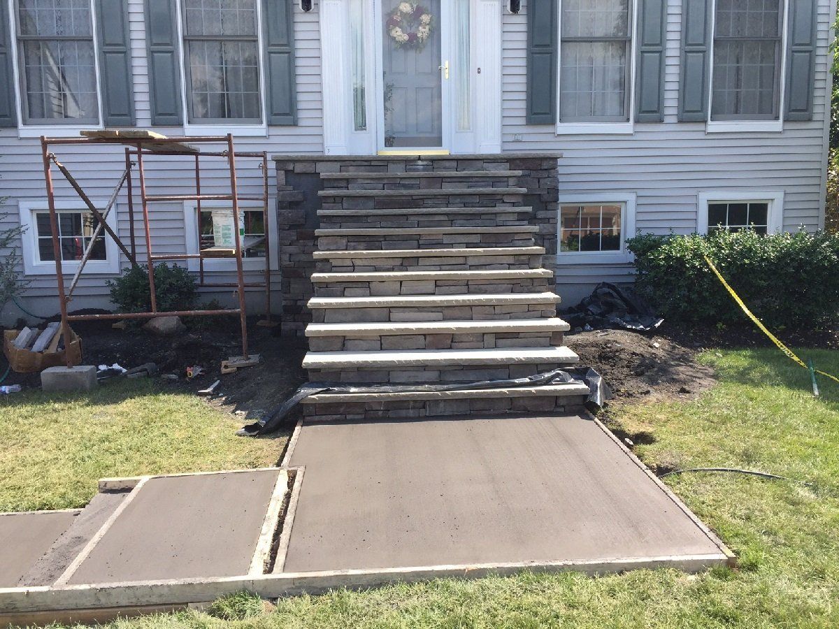 Concrete Stairs of The House — Cinnaminson, NJ — A & M Masonry and Concrete
