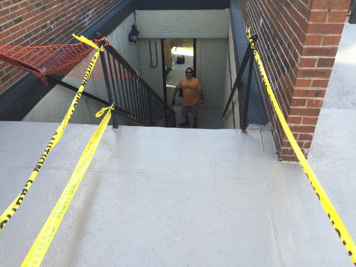 Stairs with Brick Side Walls — Cinnaminson, NJ — A & M Masonry and Concrete